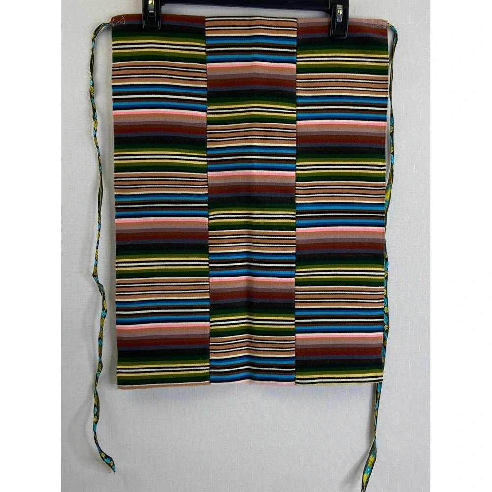 Vintage Woven Apron Tribal South American Indian‎ Mexican Handmade Wool